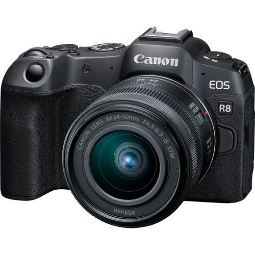 Canon EOS R8 with 24-105 STM Combo Free AV PRO 128gb V90 SD Card & an extra battery LP-E17